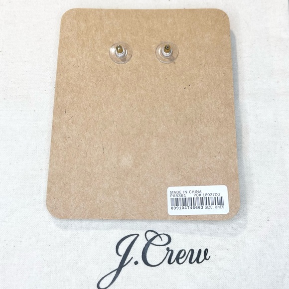 J. Crew Gold Tone Statement Earrings with Beautiful Jewels. - Picture 6 of 6